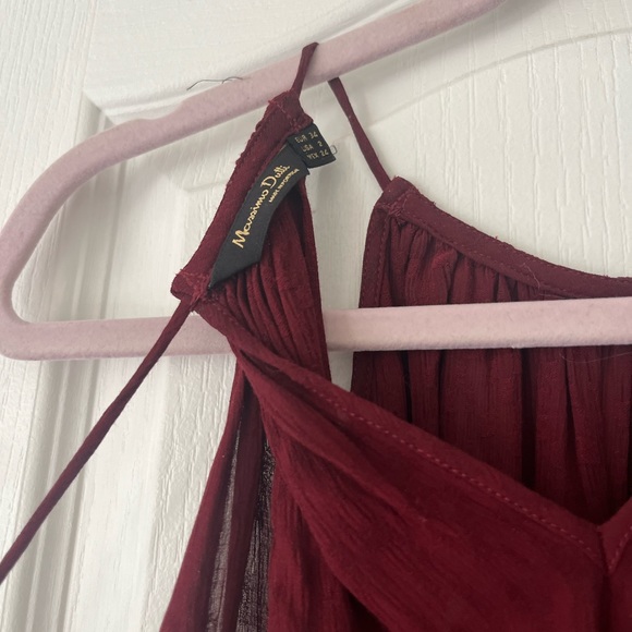 Massimo dutti-red causal blouse - Picture 2 of 4